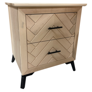 CV Chevron 2-Drawer Night Table